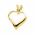 14K Yellow Heart Pendant